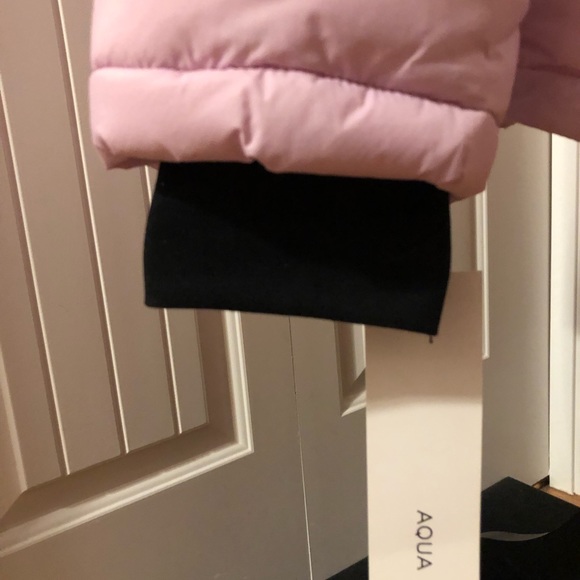 Aqua Women’s Winter Quilted Puffer Coat in matte light pink sz XS - Picture 6 of 15